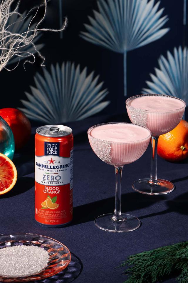 Blood Orange Winter Fizz Mocktail